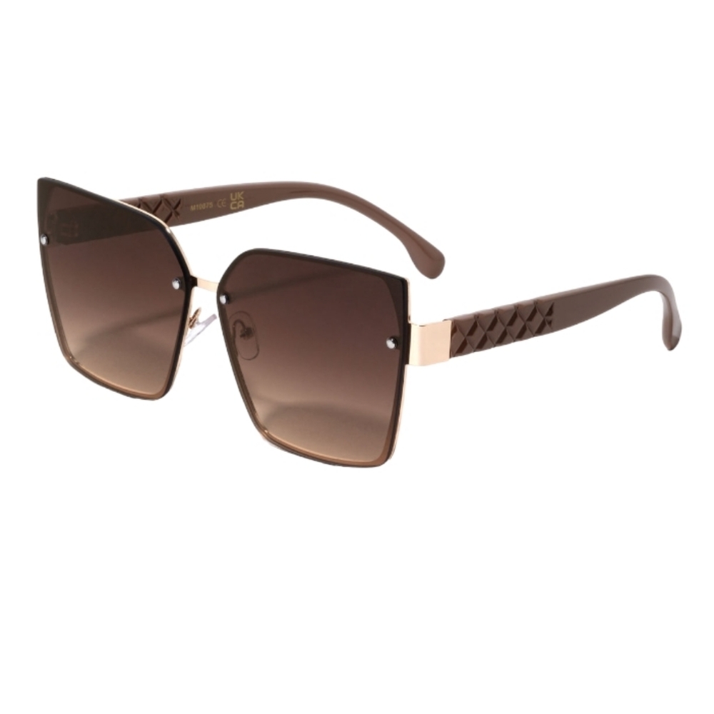 153.) Brown Gold Sunglasses